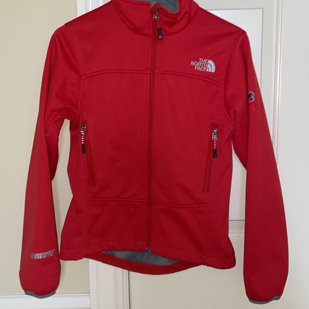 The North Face Red Jacket Windstopper Zip-up